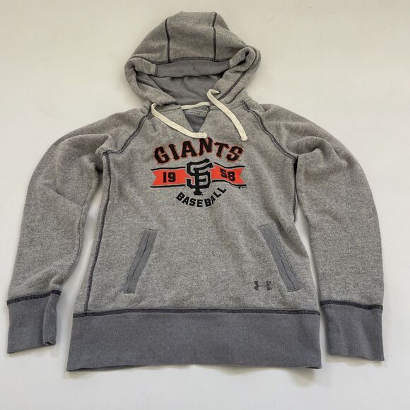UNDER ARMOUR San Francisco Giants Hooded Sweatshirt Women Small Cold Gear Hoodie - Picture 1 of 8
